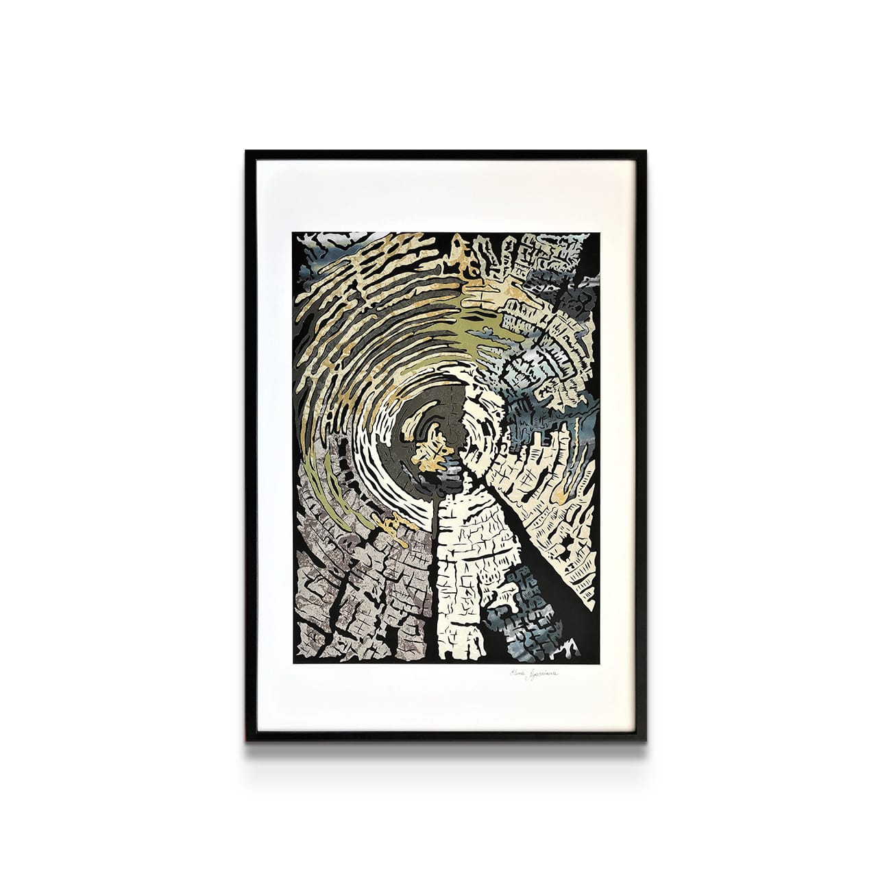 painting on white background