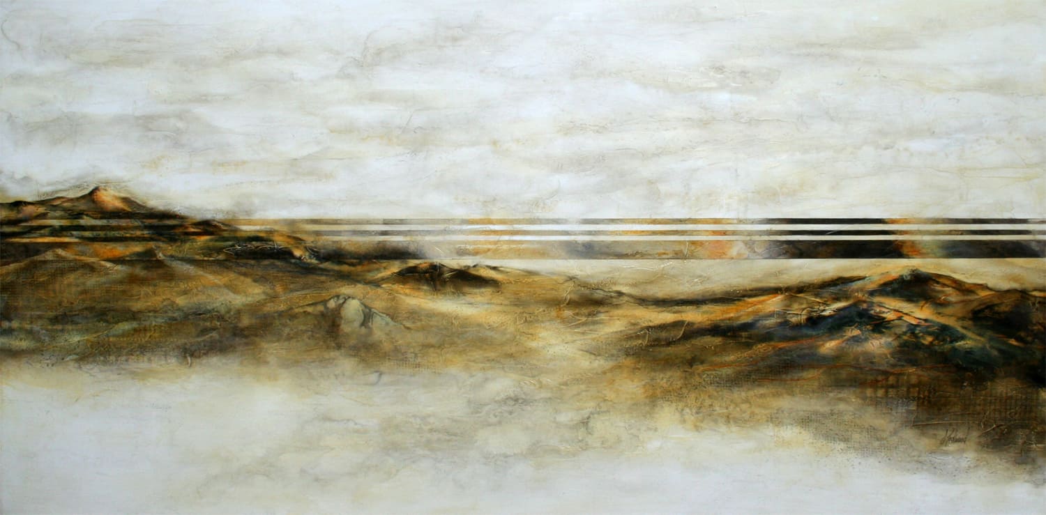 Imaginary Landscape - Canadian Original Artwork For Sale by Janie Lockwood - Calgary, AB Local Artist - Abstract Art - Acrylic on Birch Panel