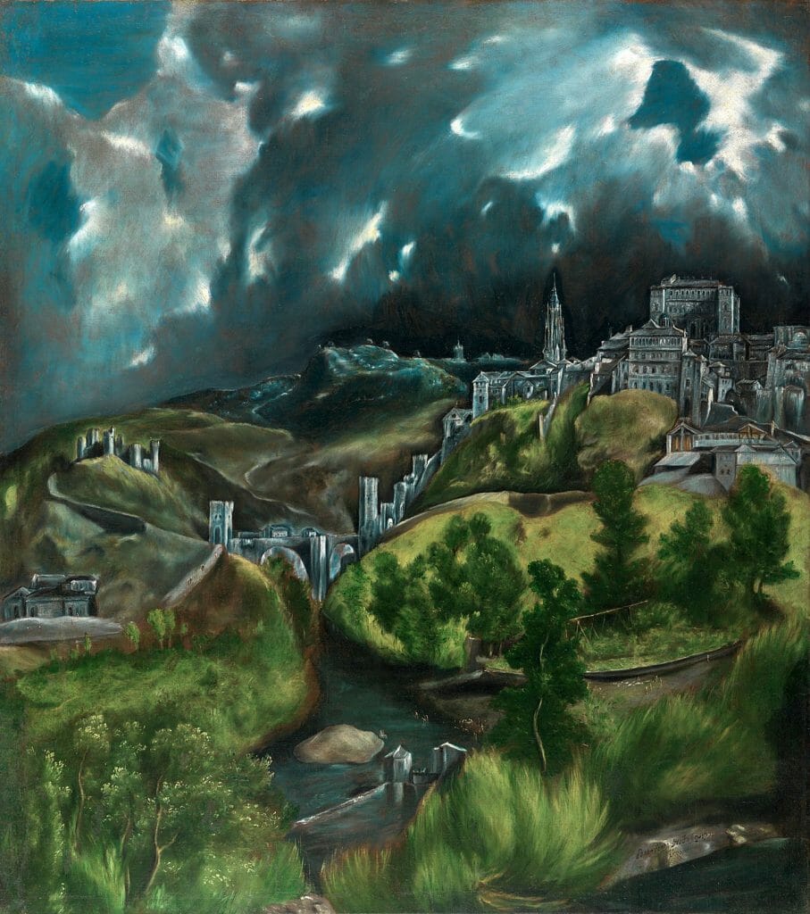 landscape painting - view of toledy by el greco