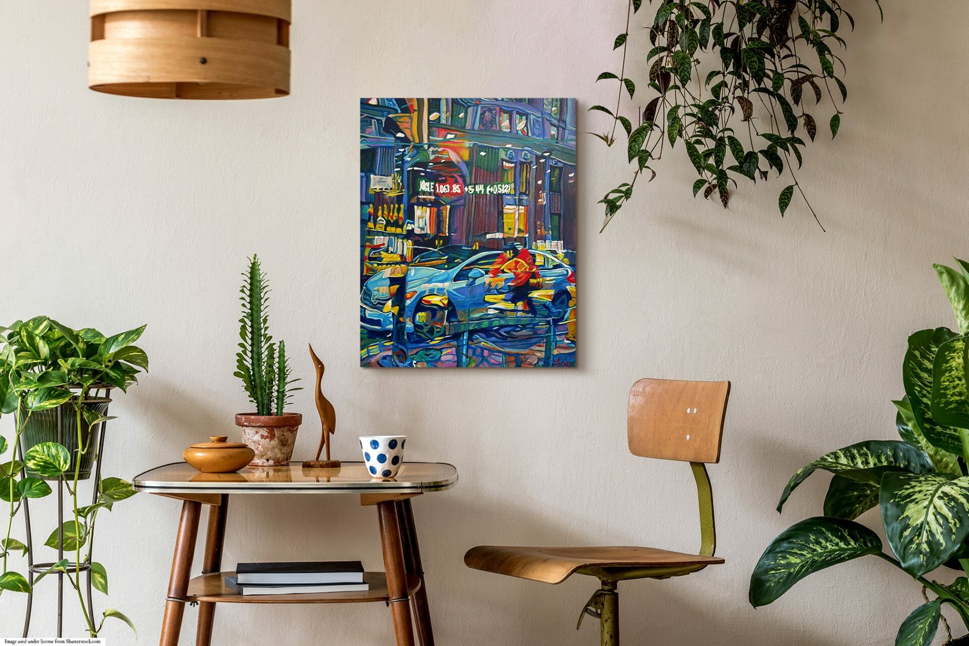 artwork mocked up in interior