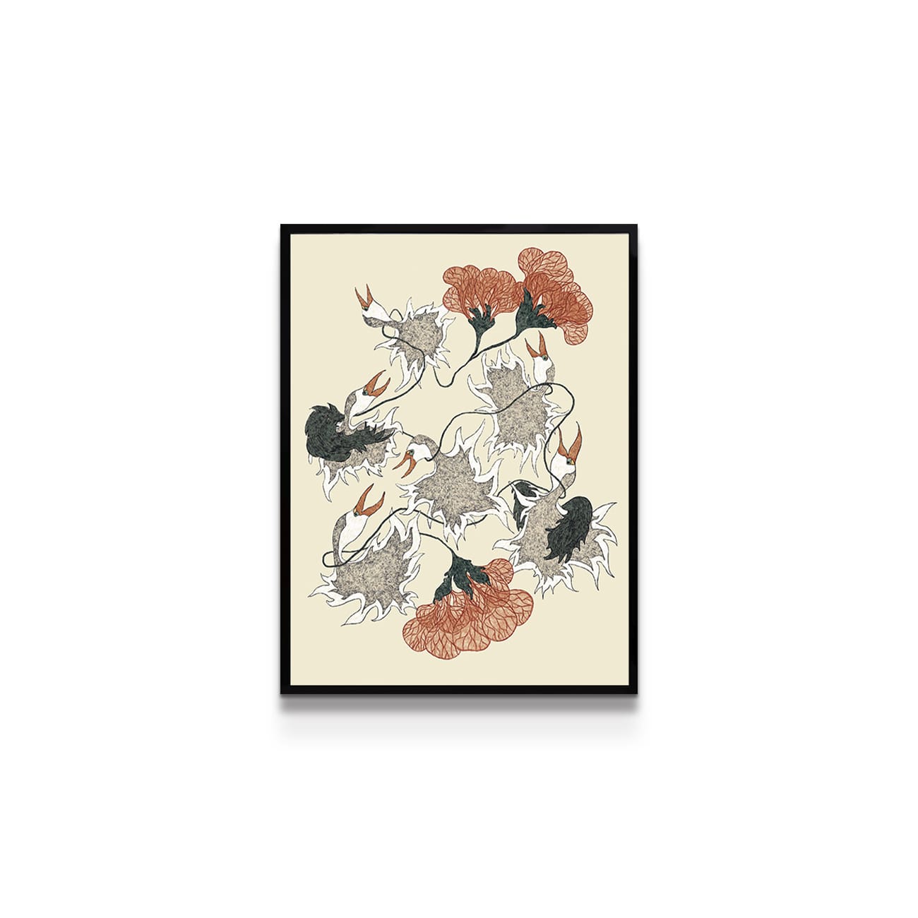 painting on white background
