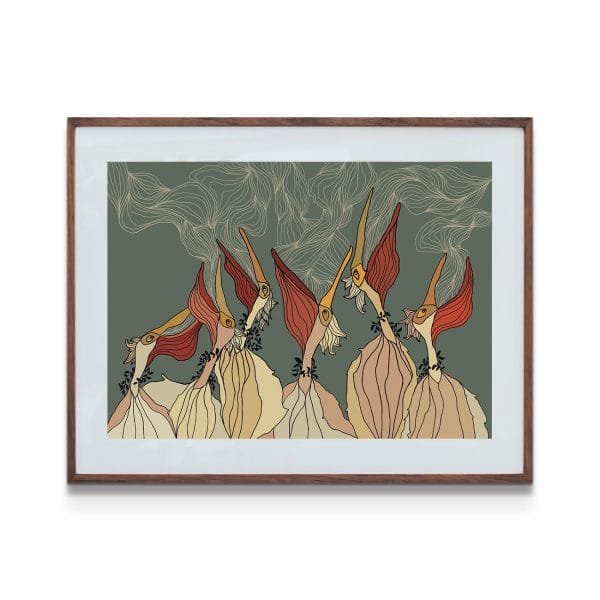 painting on white background