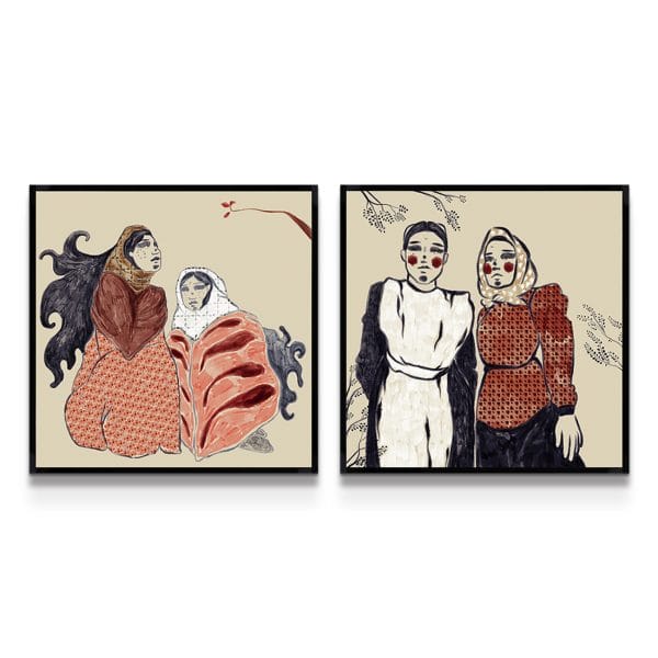 painting on white background