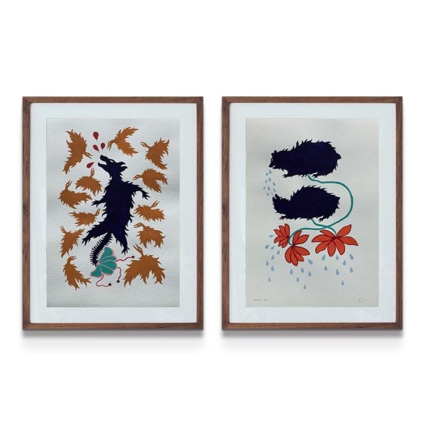 painting on white background