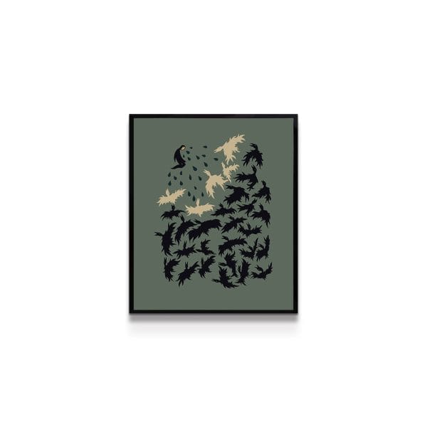 painting on white background