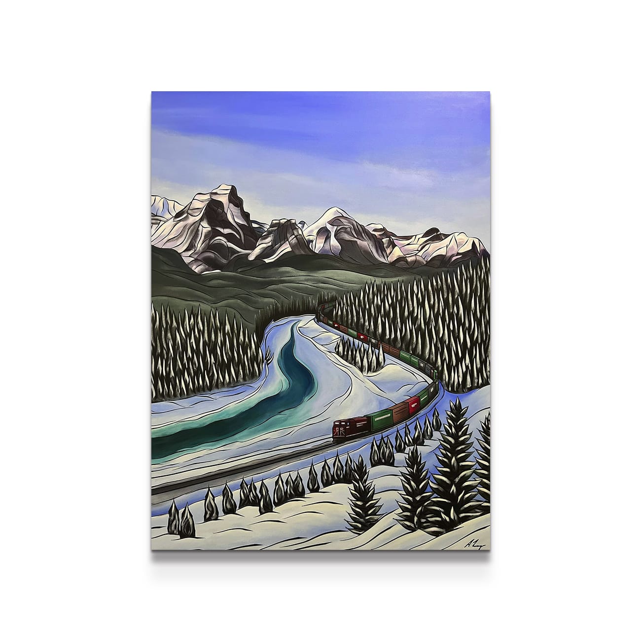 painting on white background
