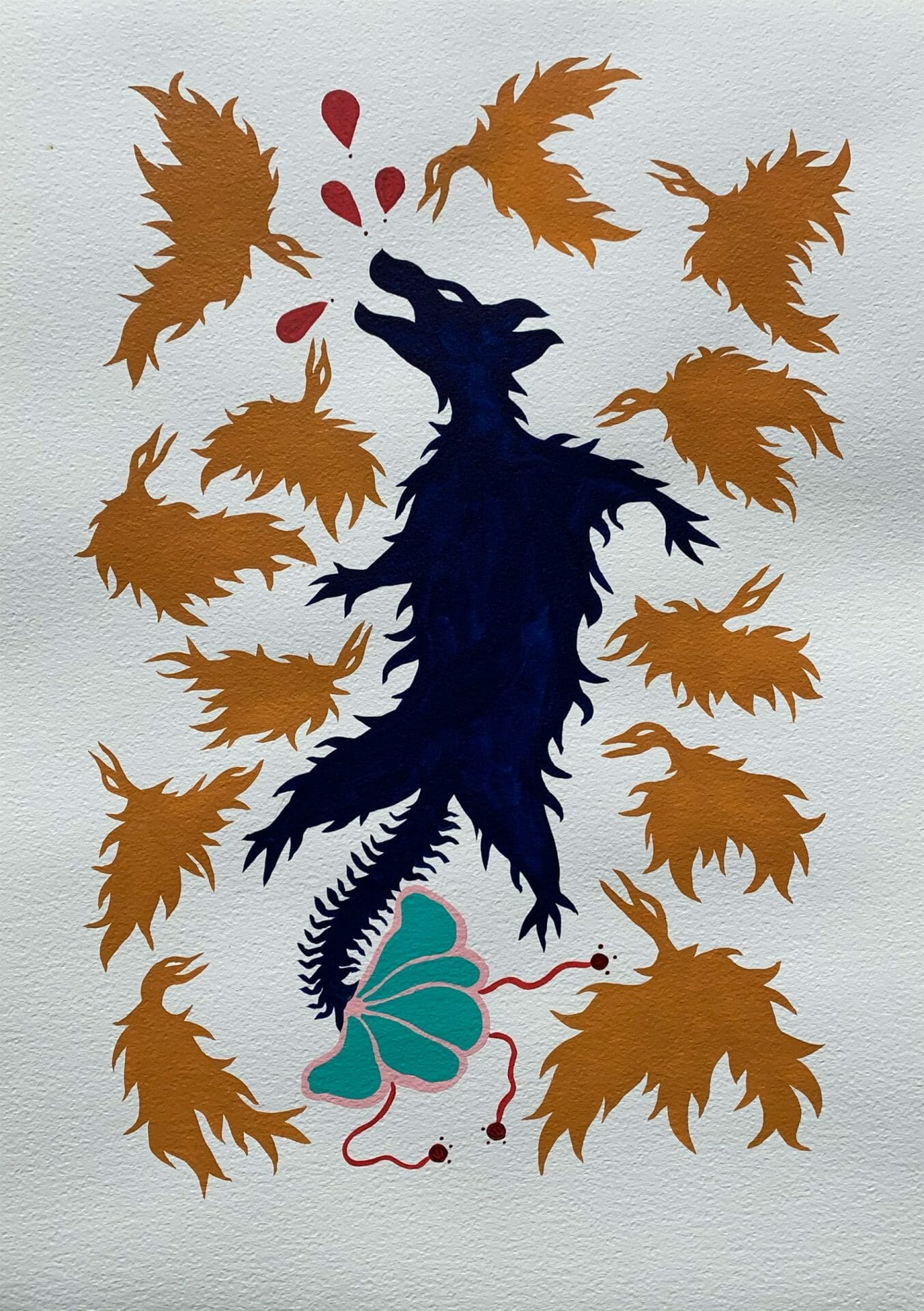lone wolf painting image