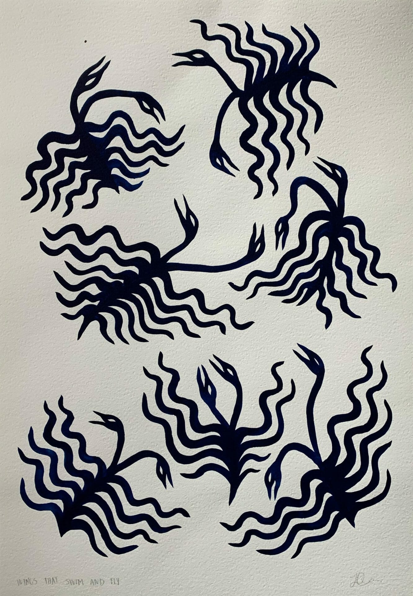 wings that swim and fly painting image