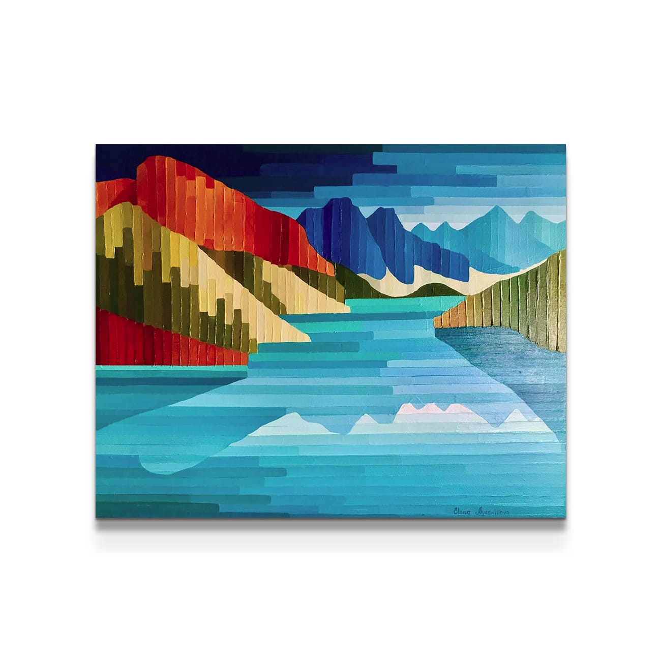 painting on white background