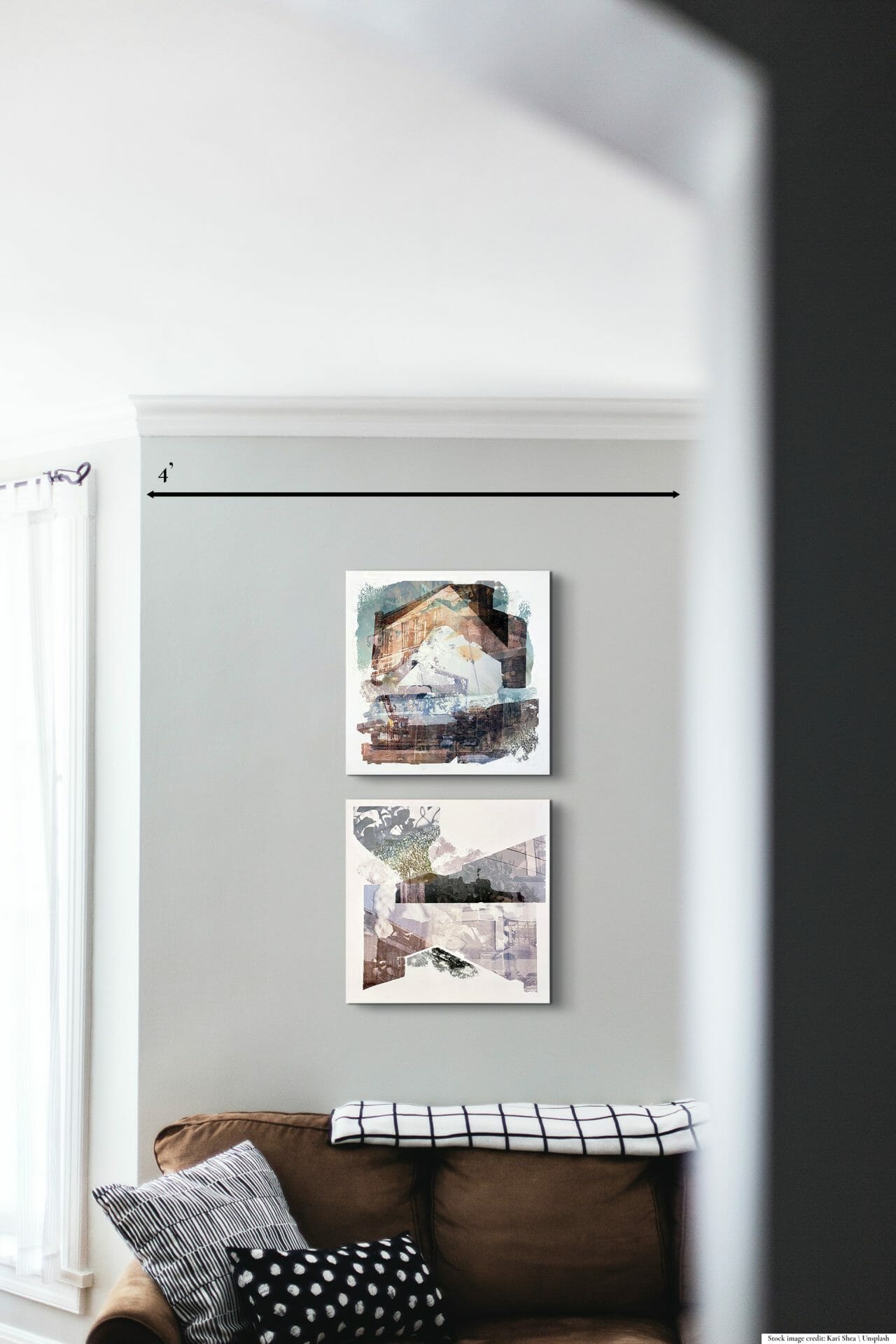 artwork mocked up in interior