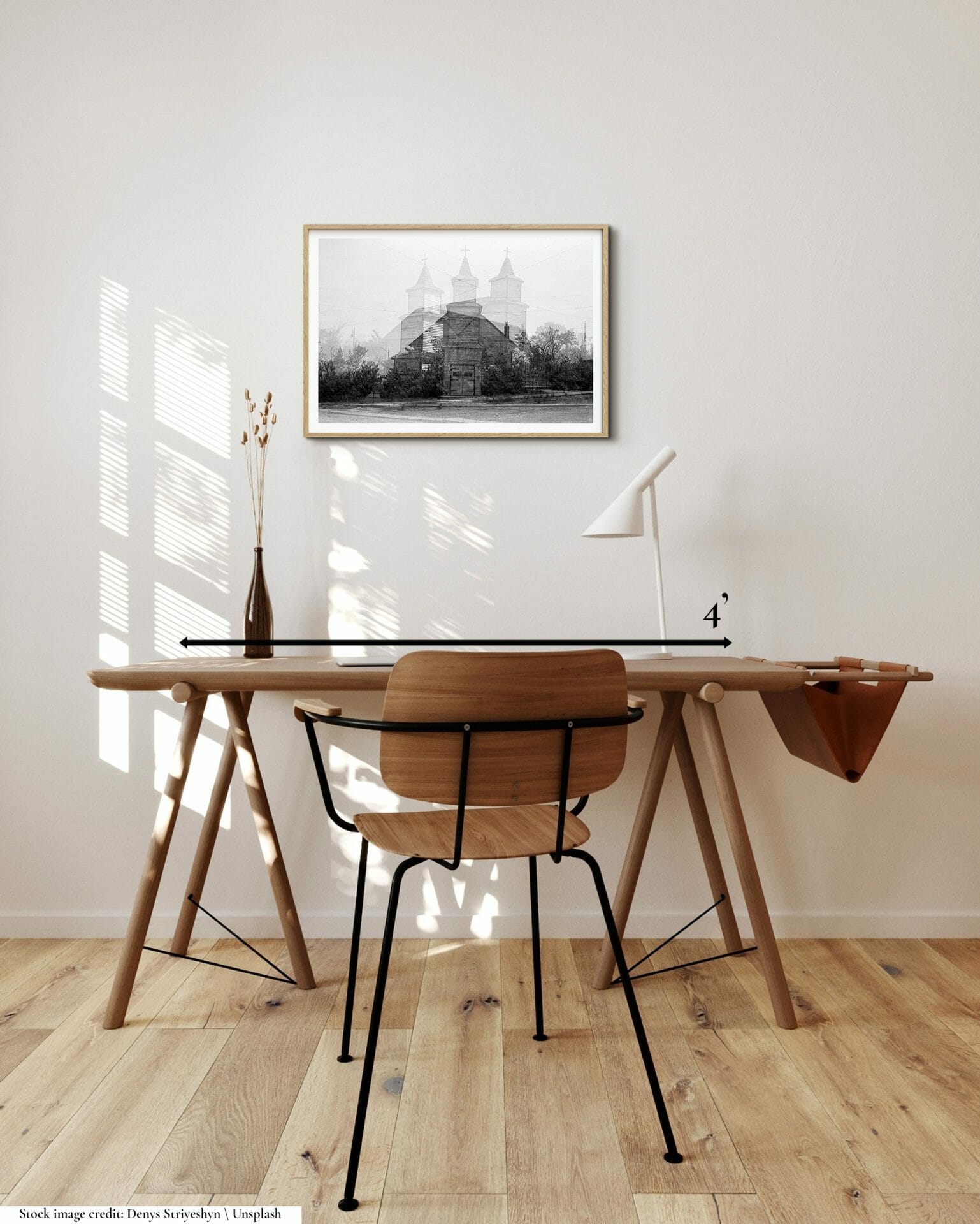 artwork mocked up in interior