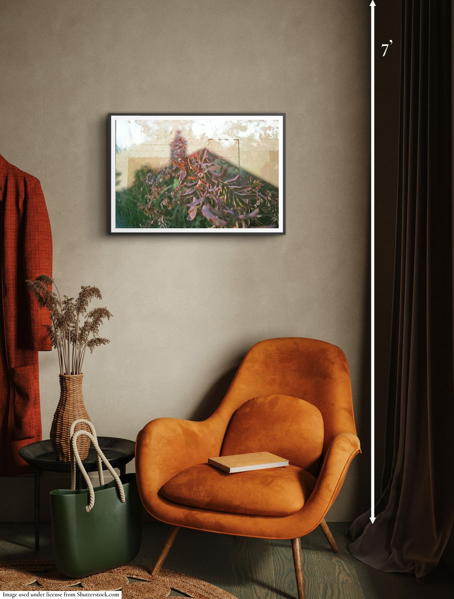 artwork mocked up in interior