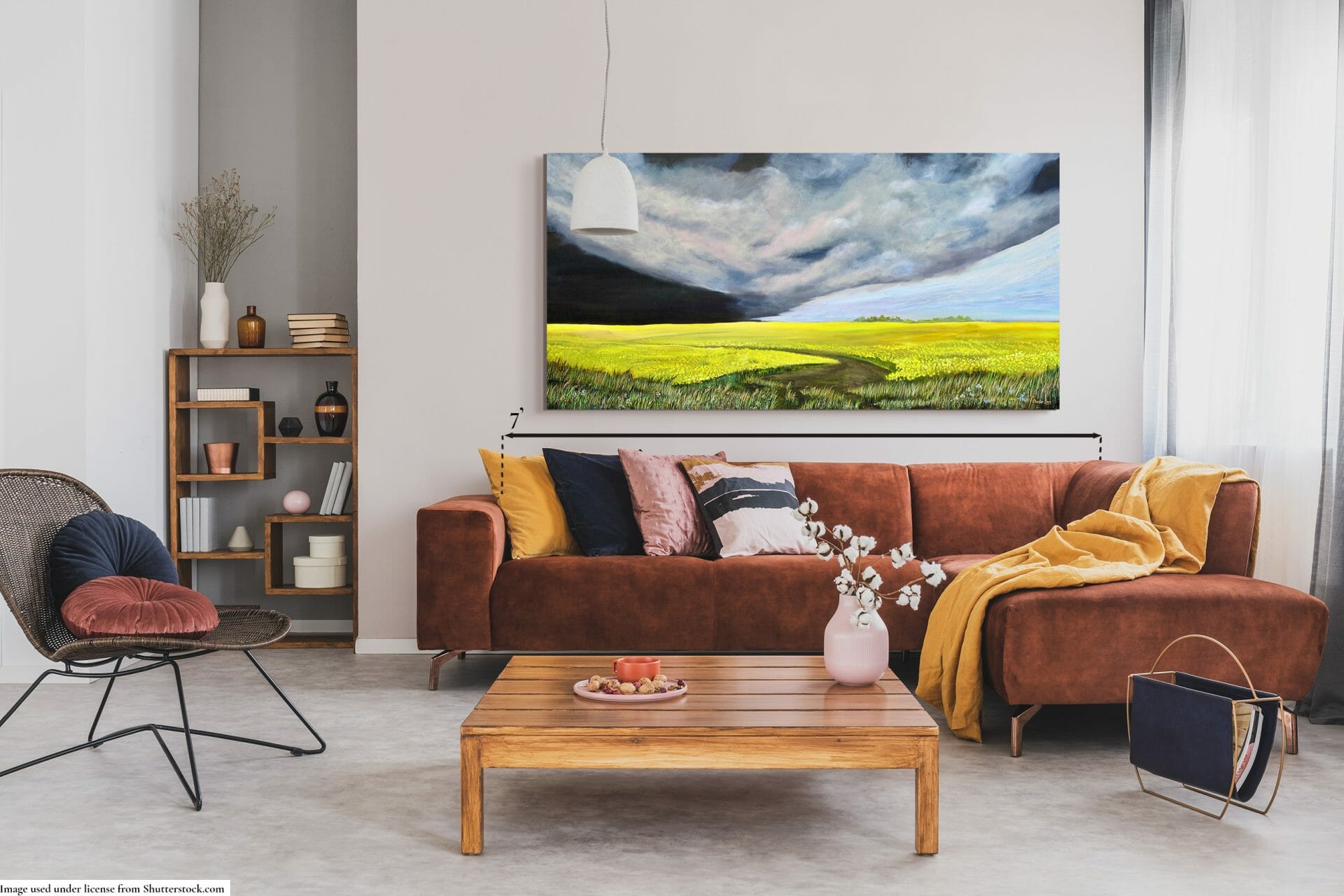 artwork mocked up in interior