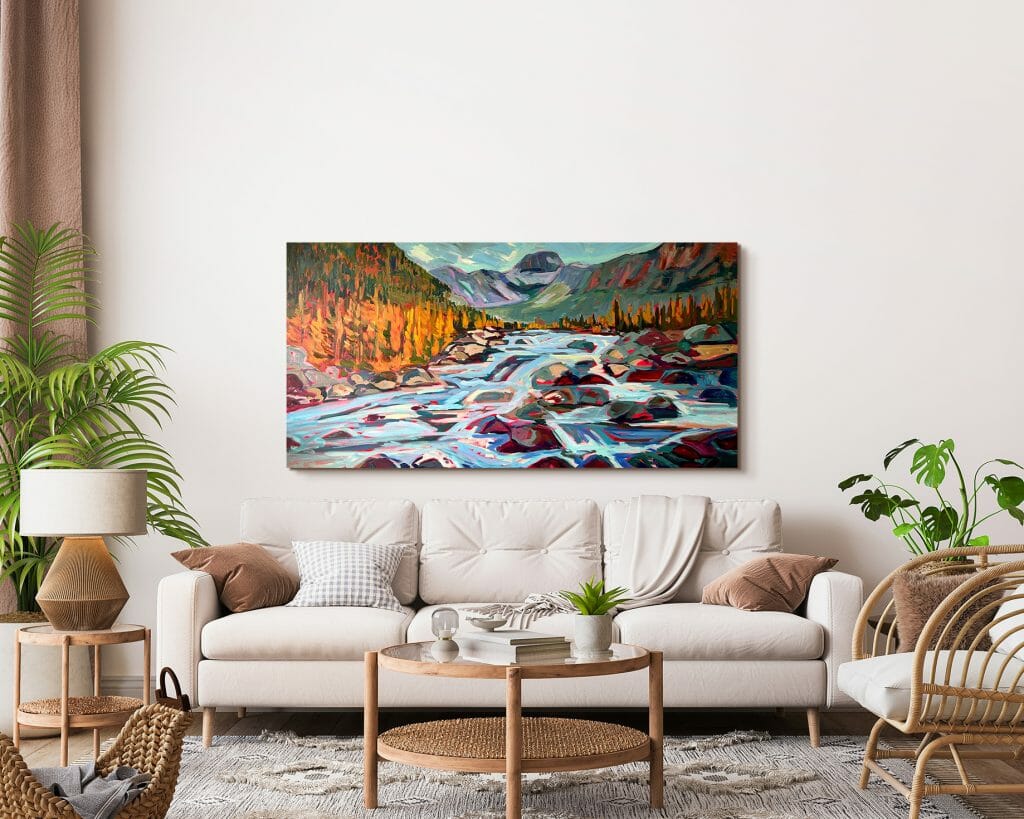 artwork mocked up in interior