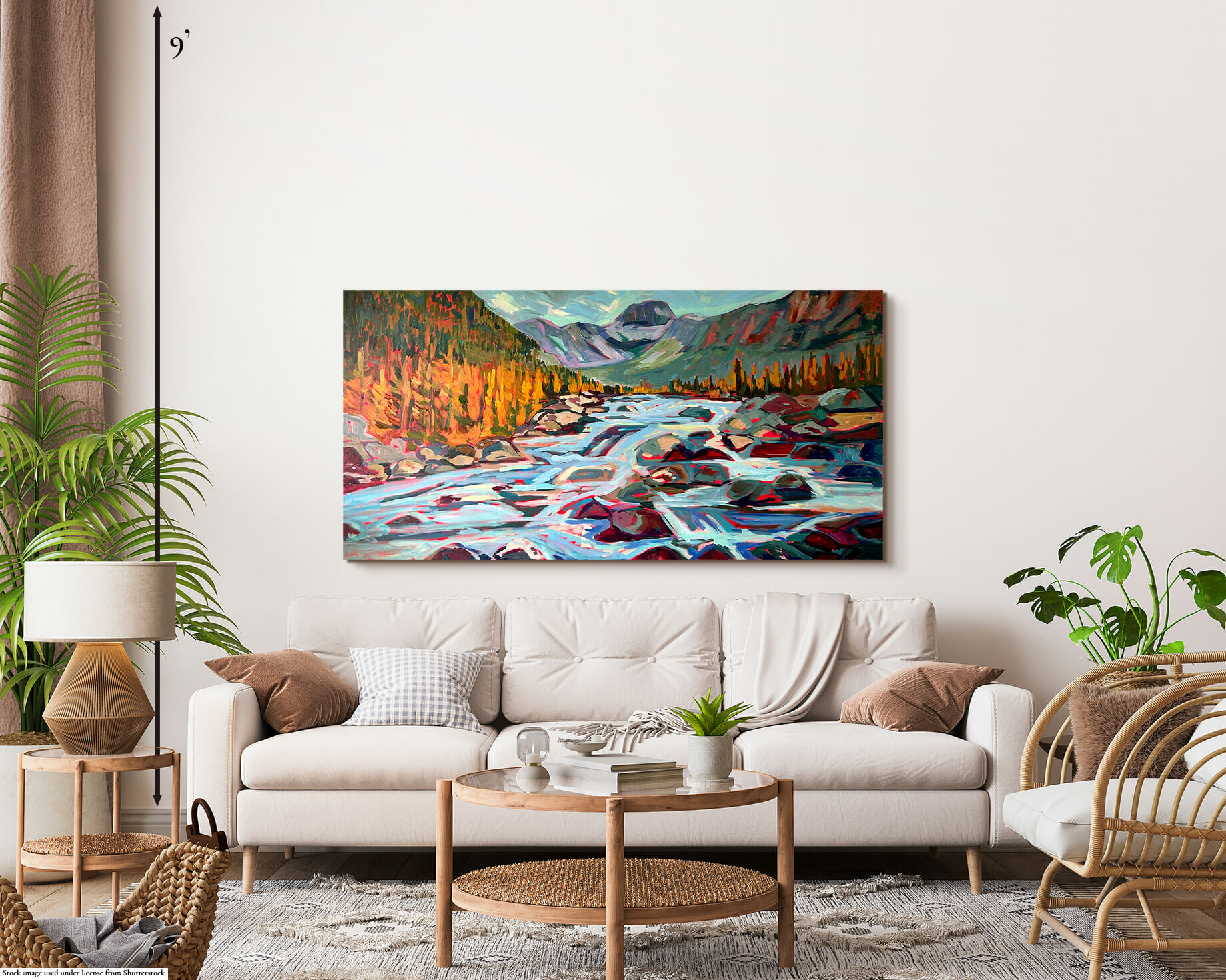 artwork mocked up in interior