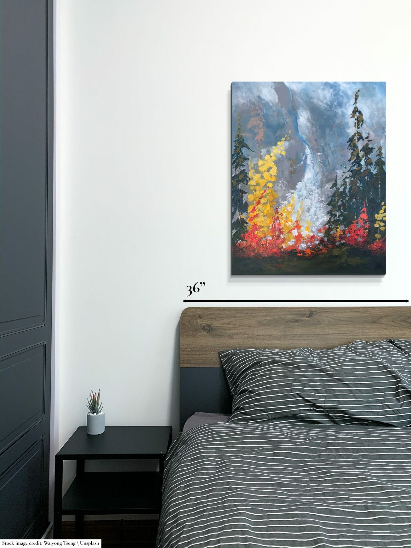 painting mocked up in interior