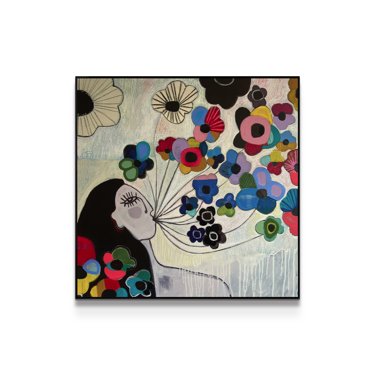 painting on white background