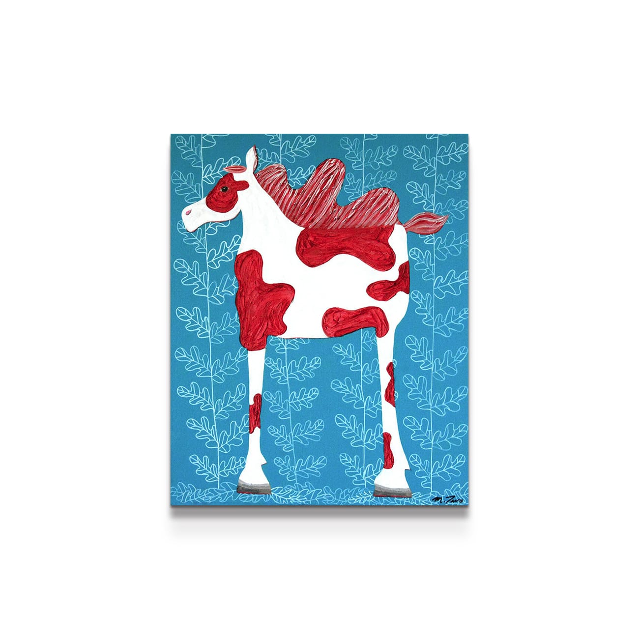 painting on white background