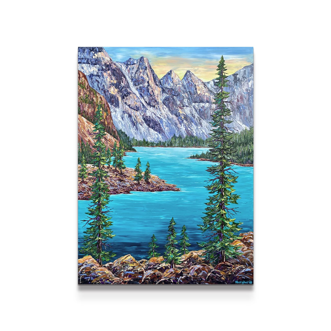 painting on white background