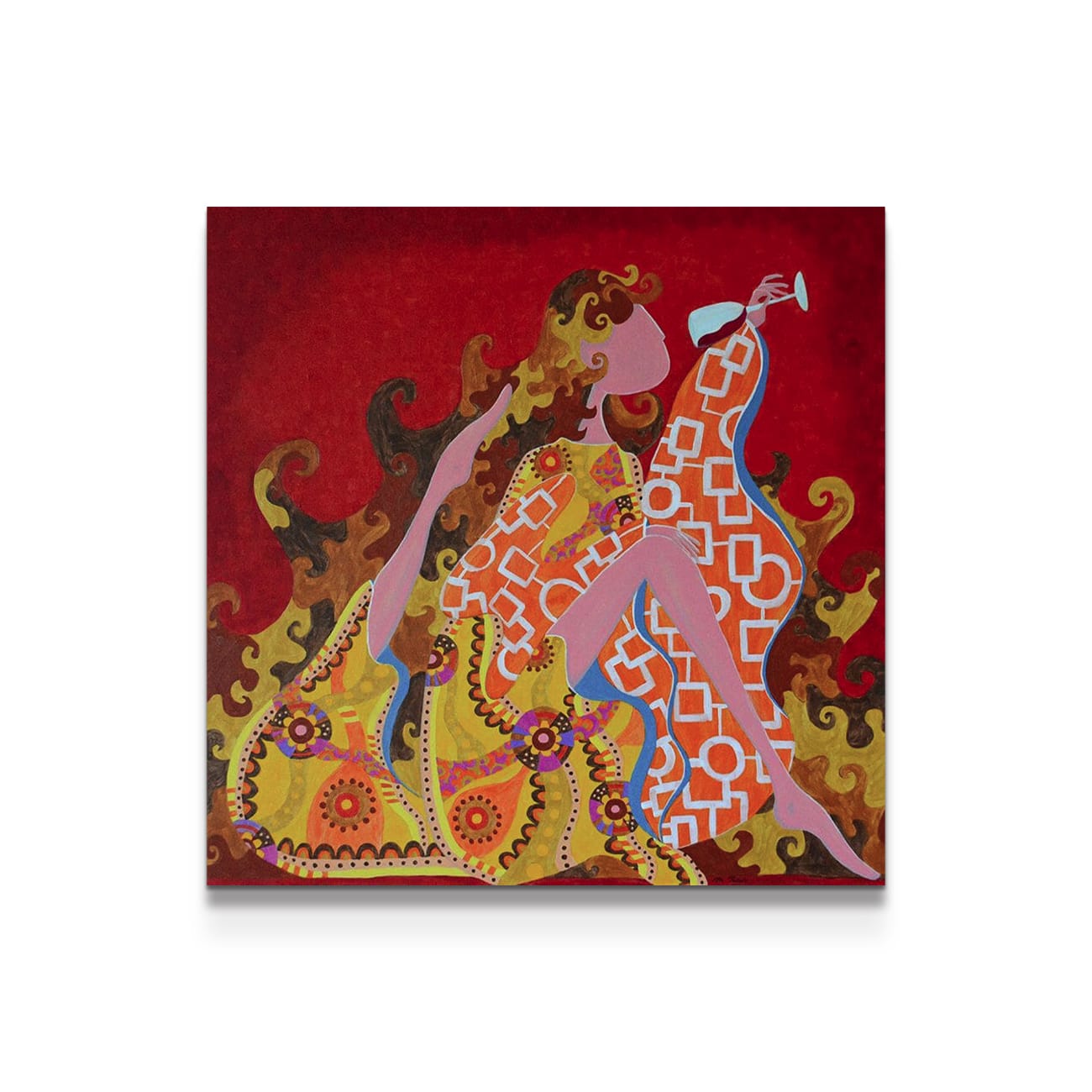 painting on white background