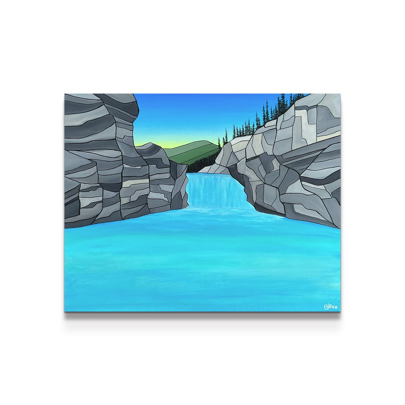 painting on white background