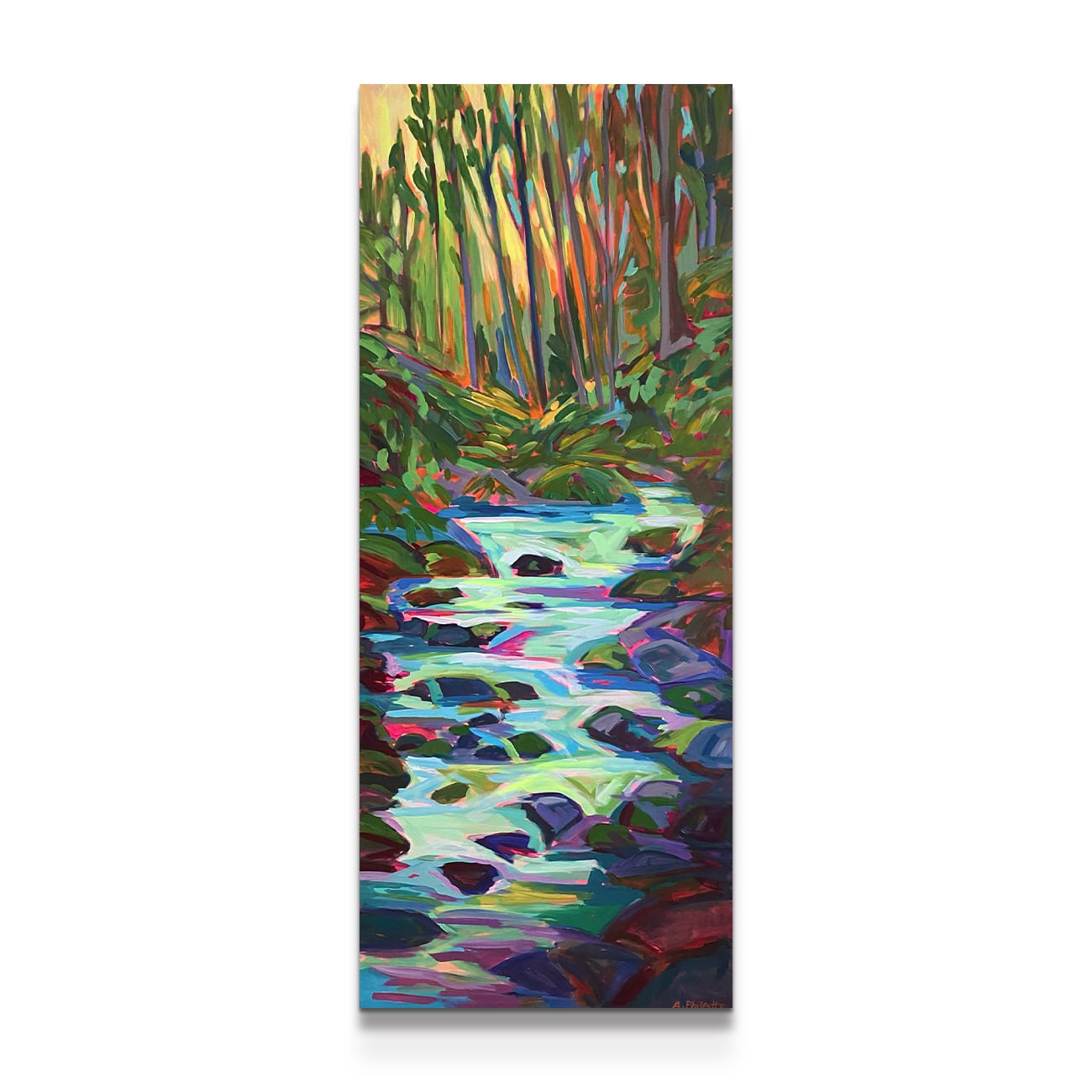 painting on white background