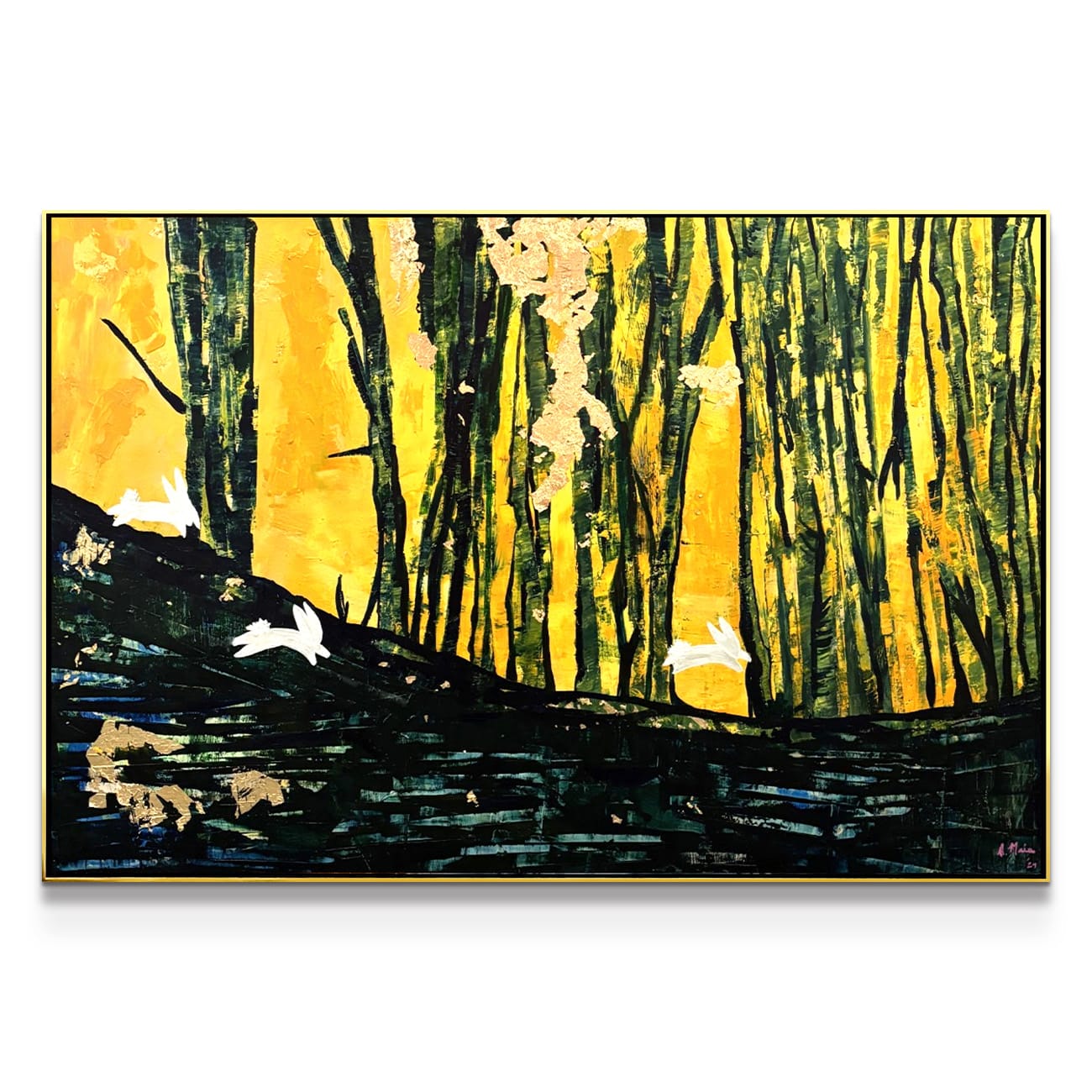 painting on white background