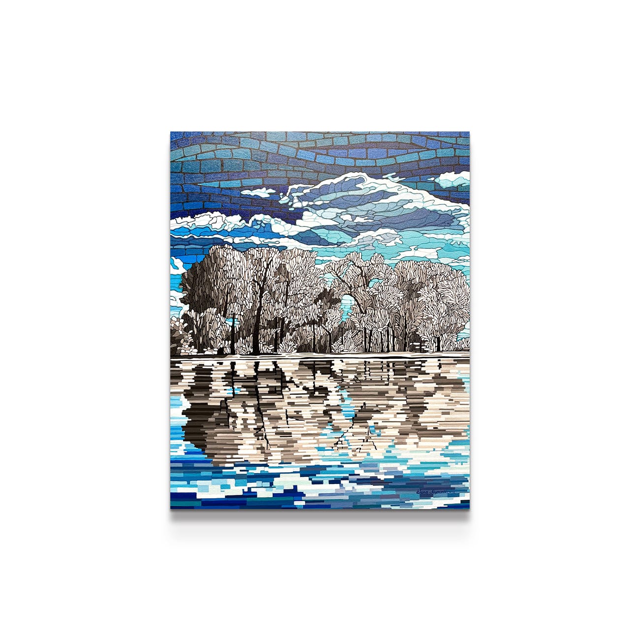 painting on white background