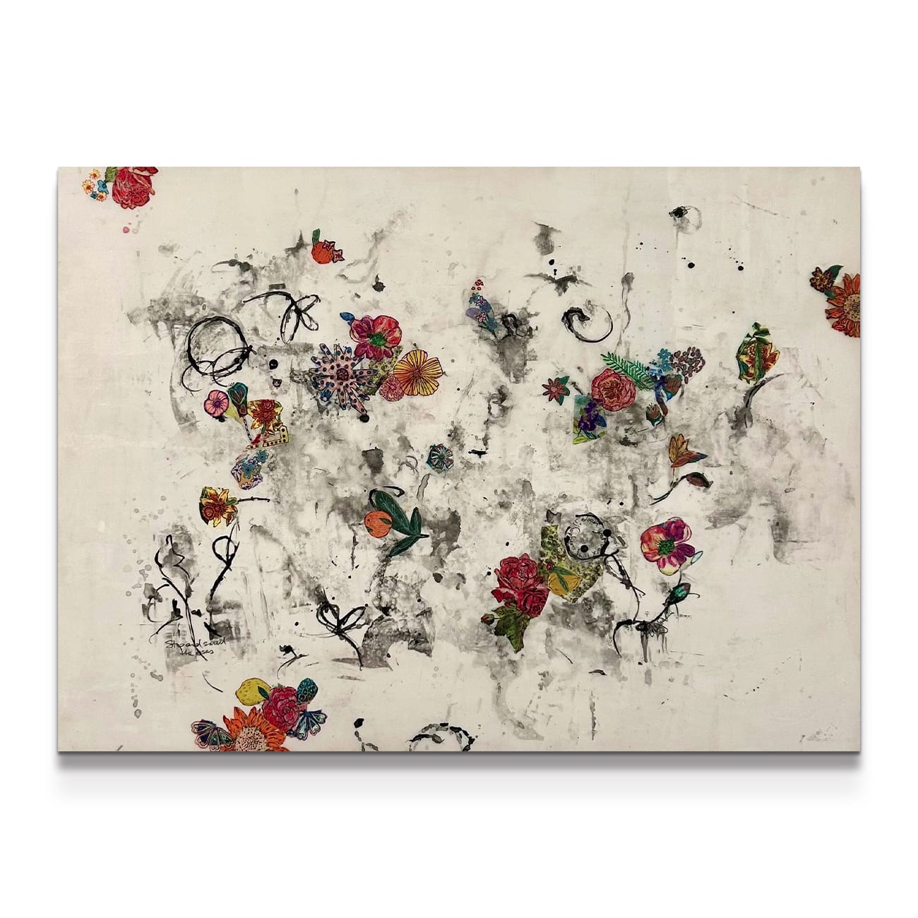 painting on white background