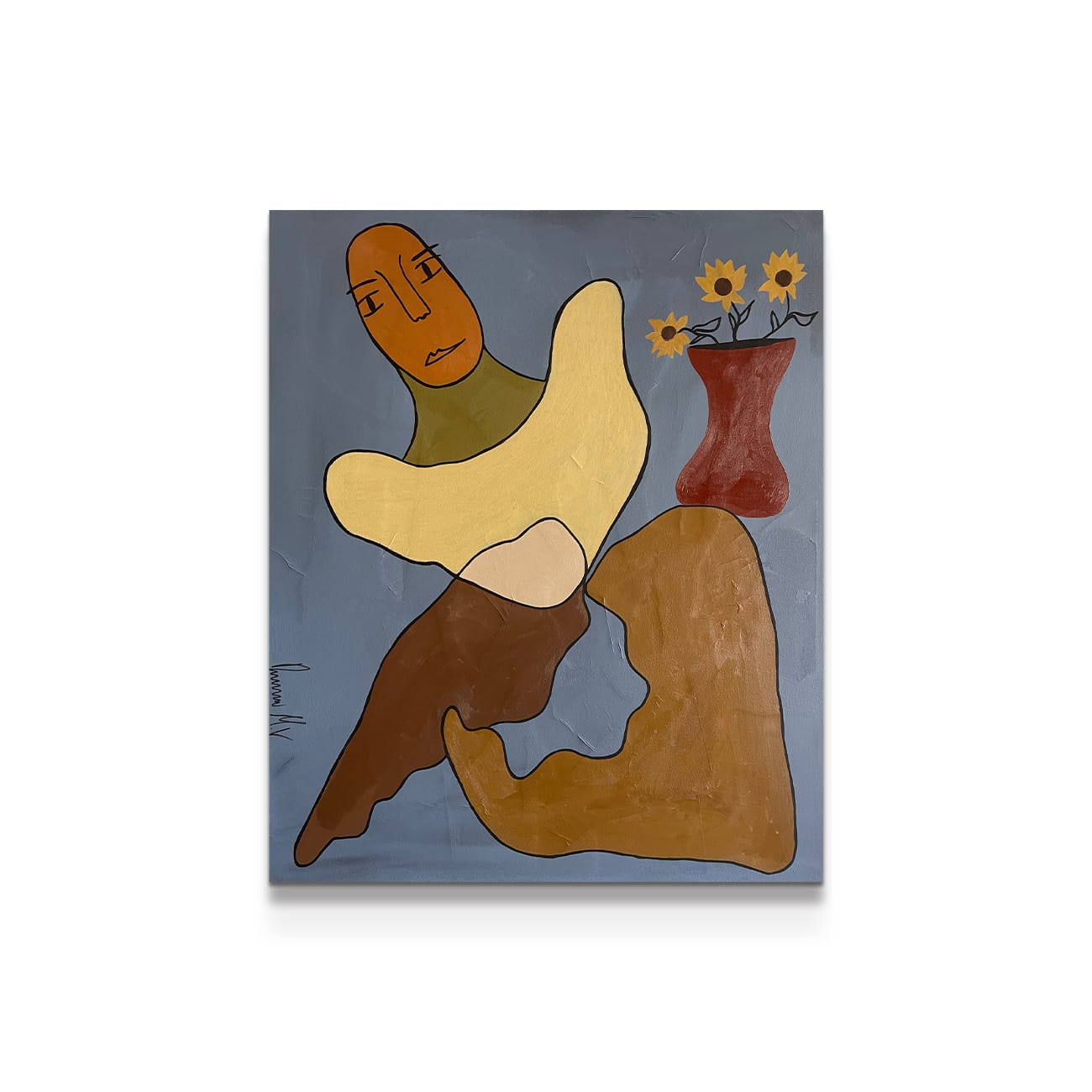 painting on white background