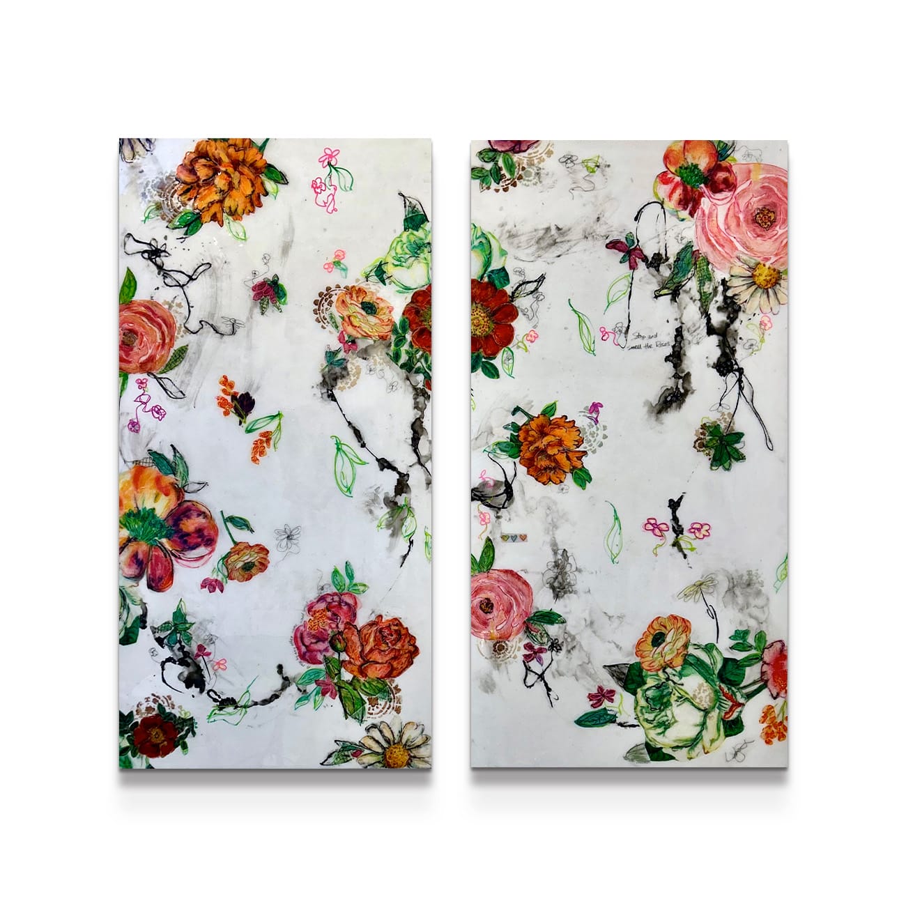 painting on white background