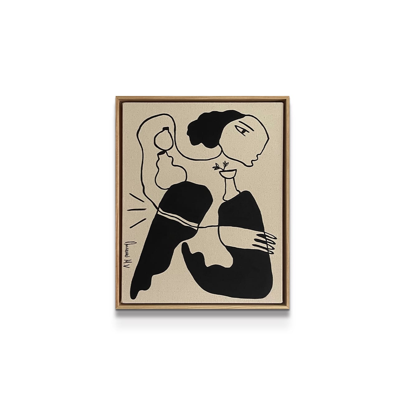 painting on white background