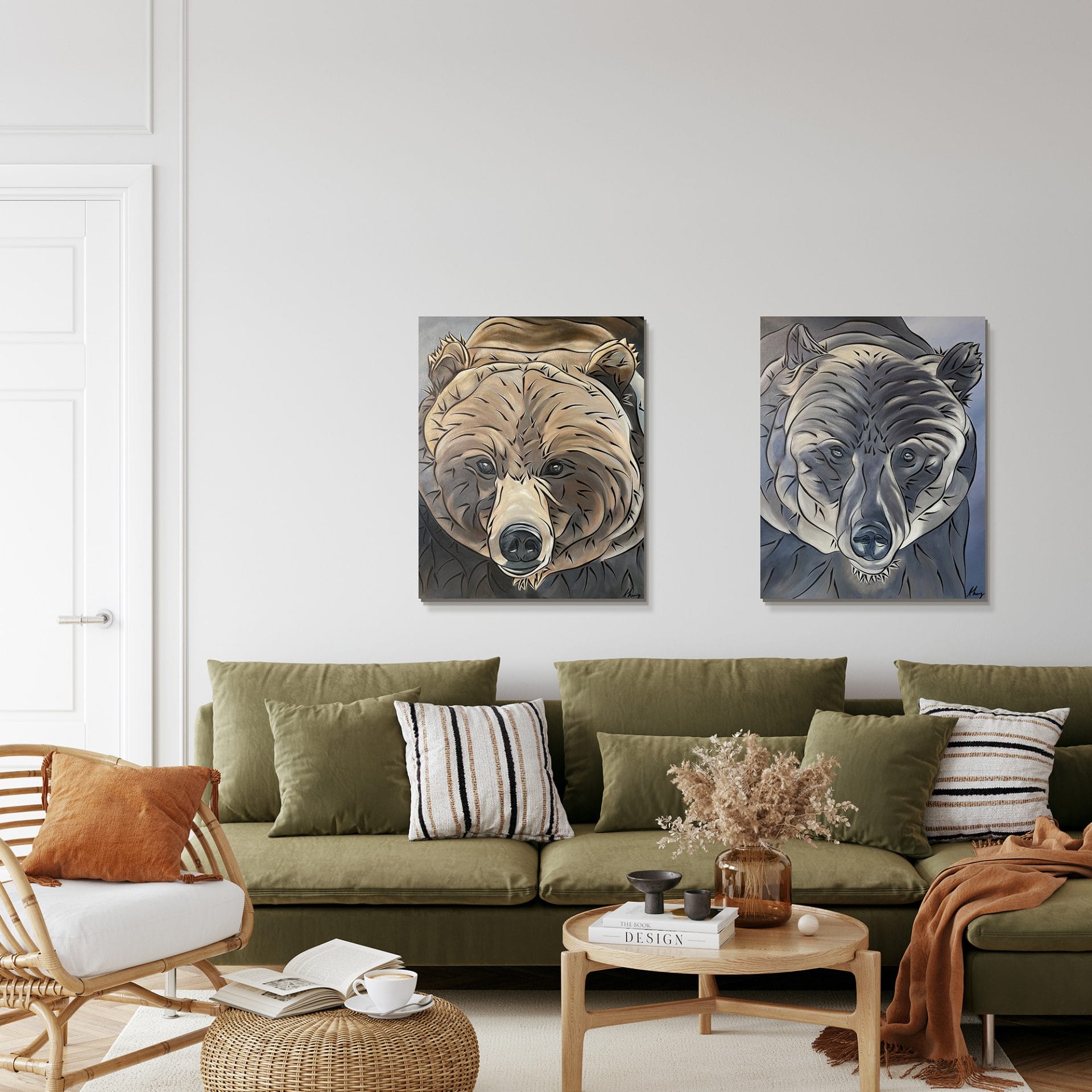 Bear No. 122 AKA The Boss | Bear No. 136 AKA Split Lip | ArtMatch