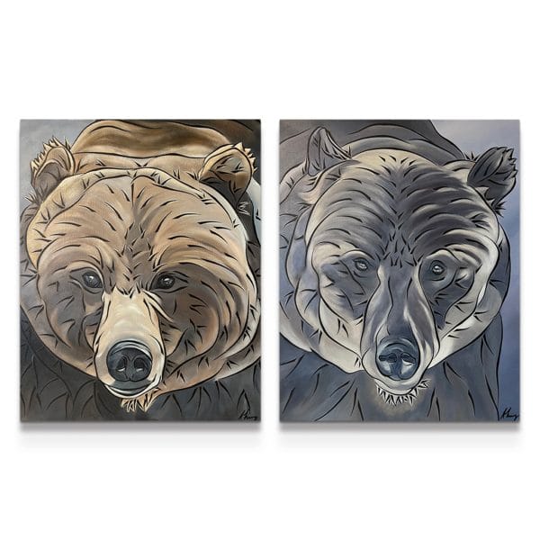 Bear No. 122 AKA The Boss | Bear No. 136 AKA Split Lip | ArtMatch
