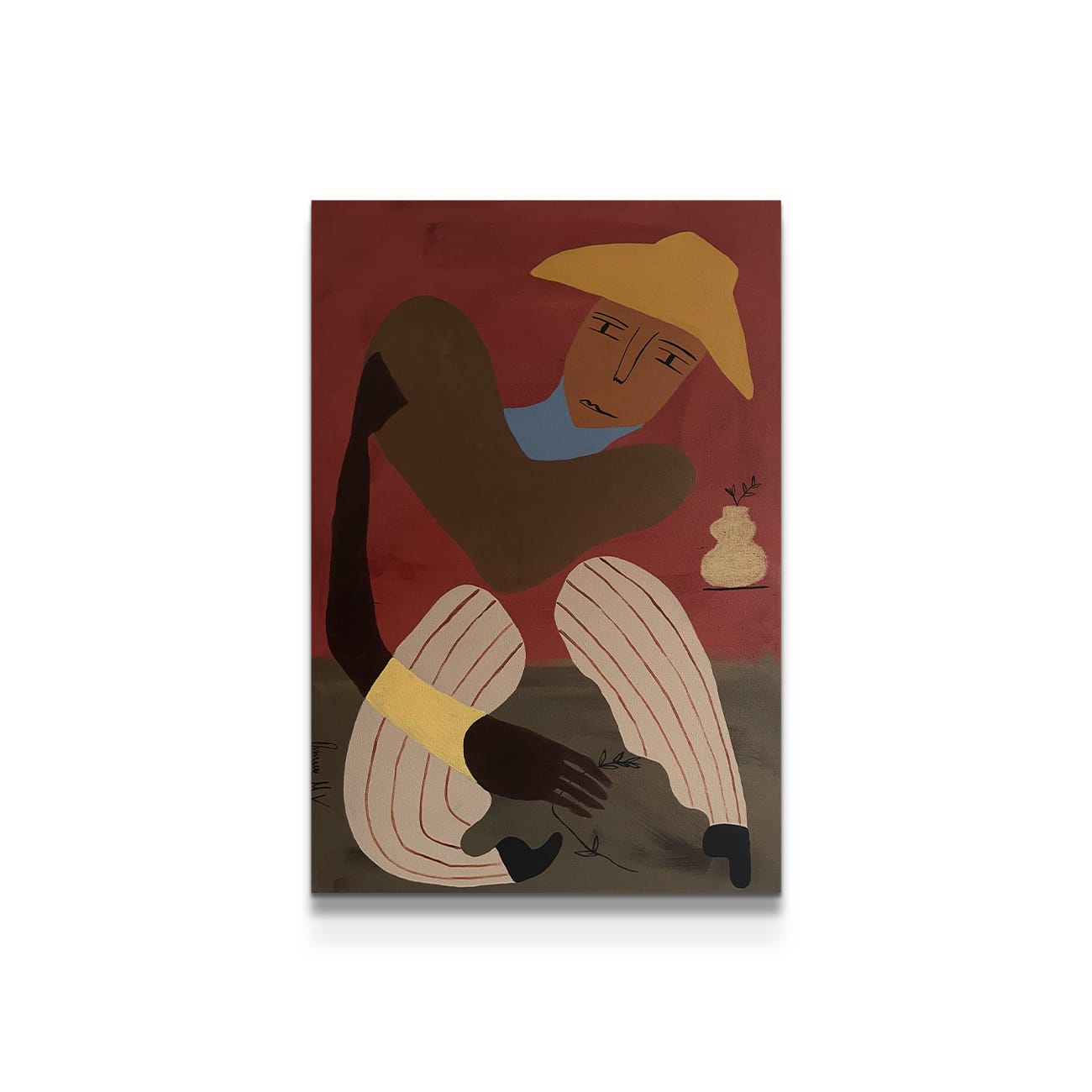 painting on white background