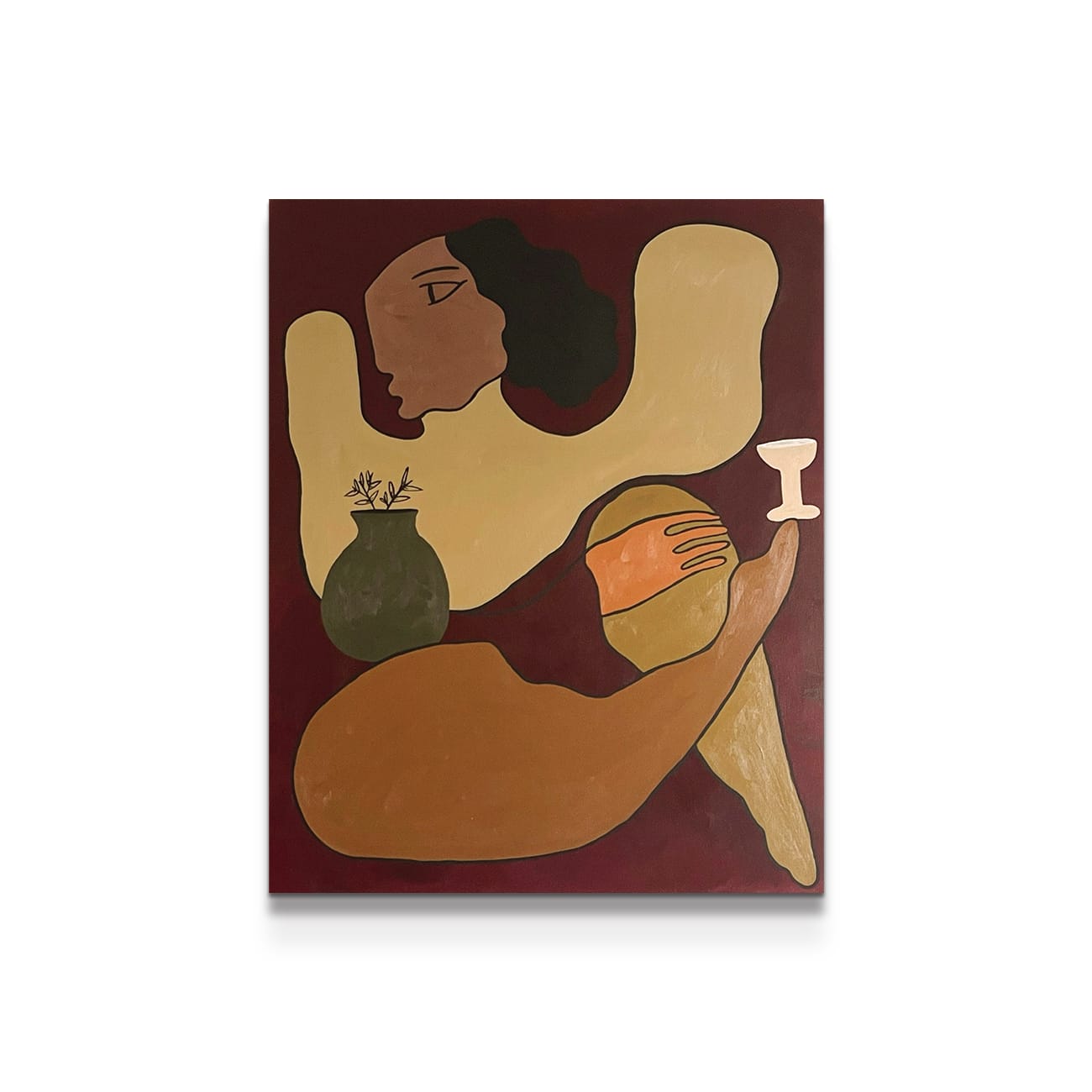 painting on white background