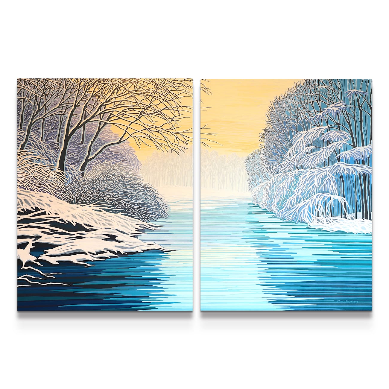 painting on white background